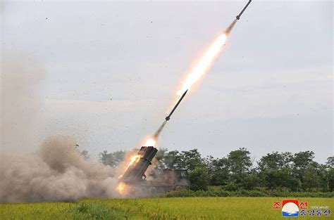 North Korea test fires 240mm rocket launcher with ‘new guiding .